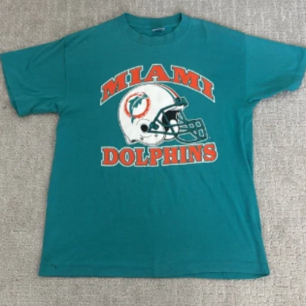 Vintage single stitch Miami Dolphins Tee trench buffalo New York